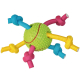 TENNIS DE GOMA CON CUERDA TRICOLOR dia 6cm UMV 3uds.