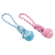 PELOTA TENIS CON CUERDA BICOLOR 30cm. 105-115gr. UMV 4uds.